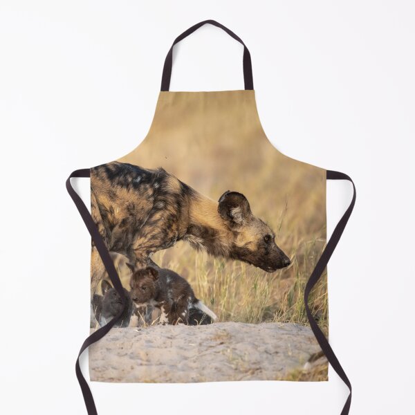 Item preview, Guardians of the Pack – African Wild Dog with Pups designed and sold by DavideAntoniani.