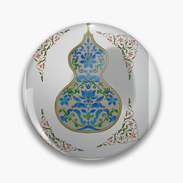 Item preview, Anatolian Tile motif /anatolian gourd motifs/gourd /gourd processing art,/decorative art/ottaman motifs /"Anatolian Ceramic & Pumpkin Art"  designed and sold by Raindreamart.