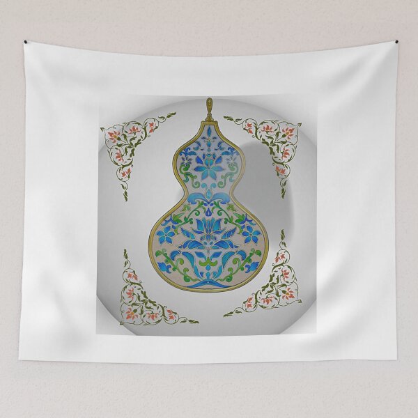 Item preview, Anatolian Tile motif /anatolian gourd motifs/gourd /gourd processing art,/decorative art/ottaman motifs /"Anatolian Ceramic & Pumpkin Art"  designed and sold by Raindreamart.