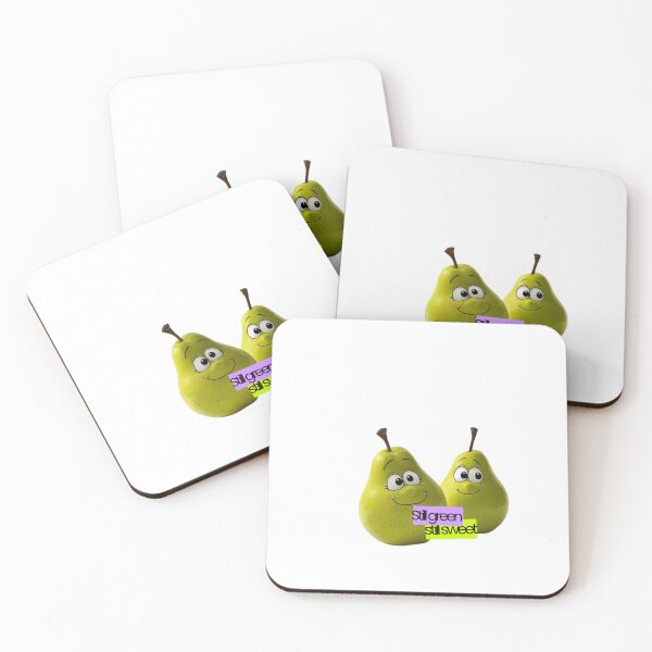 Item preview, Still Green Still Sweet | Cute Pear Cartoon Design designed and sold by WovennDesigns.