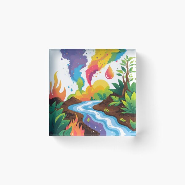 Item preview, Elemental Fusion: A Vibrant Ecosystem designed and sold by UrvashiStudio.