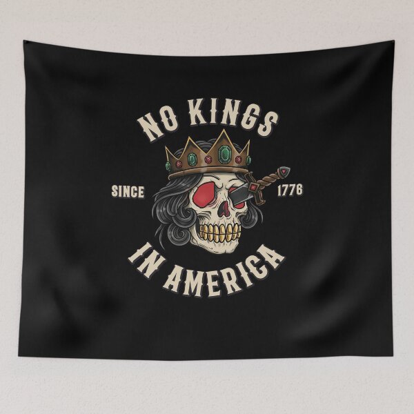 Item preview, No Kings In America Since 1776 Skull designed and sold by elderberry.