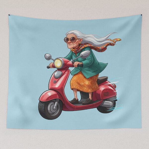 Item preview, Little Old Lady on Scooter - Bold & Adventurous Senior designed and sold by kornkobart.