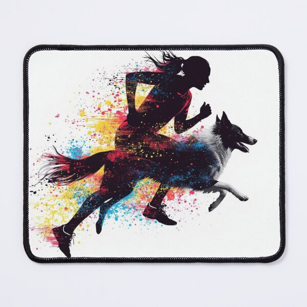 Item preview, Canicross Runner & Dog Silhouette Fusion | Dynamic Sport Design designed and sold by karimahmed84.