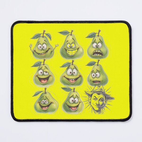 Item preview, Funny Pear Faces | Cartoon Fruit Expressions designed and sold by WovennDesigns.