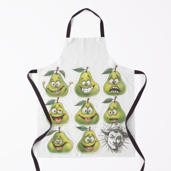 Item preview, Funny Pear Faces | Cartoon Fruit Expressions designed and sold by WovennDesigns.