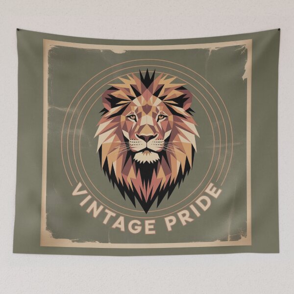 Item preview, Geometric Vintage Lion – Retro Pride designed and sold by bsbd-action.