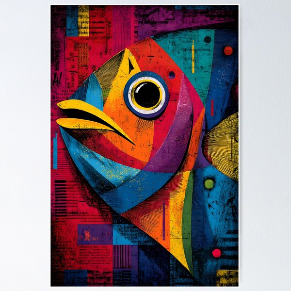 Item preview, Guardians of Marine Life - Striking Geometric Fish Celebrating Ocean Diversity designed and sold by OlfactoART Studio.