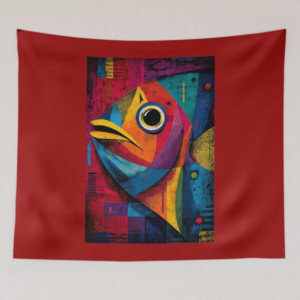 Item preview, Guardians of Marine Life - Striking Geometric Fish Celebrating Ocean Diversity designed and sold by OlfactoART Studio.