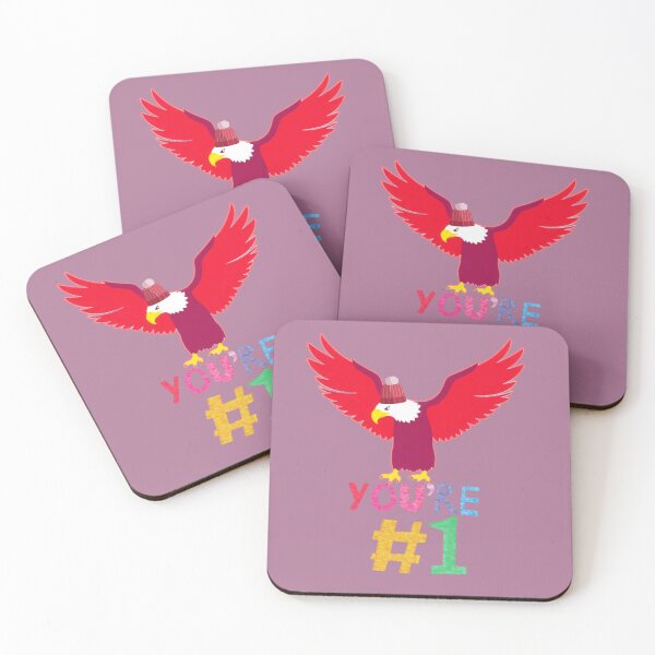Item preview, Minimalist Red Eagle – Vibrant Bald Eagle with Motivational Quote "You Are Number One designed and sold by Naturalite19.