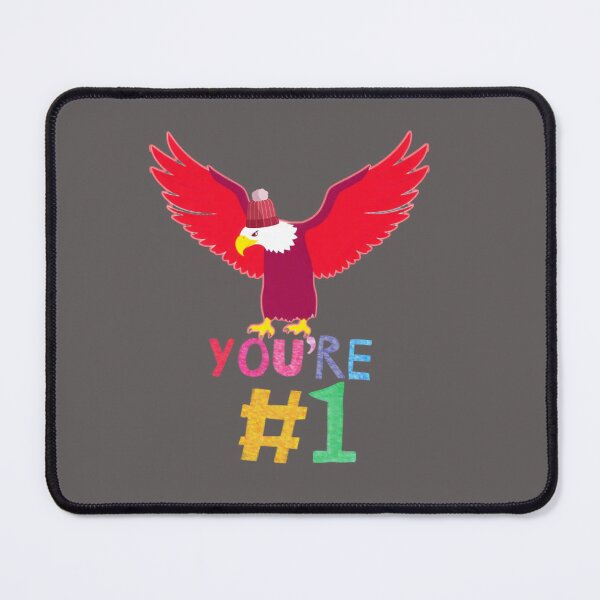 Item preview, Minimalist Red Eagle – Vibrant Bald Eagle with Motivational Quote "You Are Number One designed and sold by Naturalite19.
