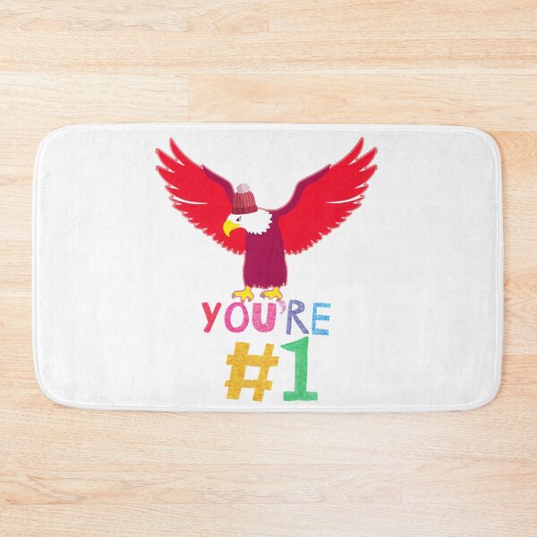 Item preview, Minimalist Red Eagle – Vibrant Bald Eagle with Motivational Quote "You Are Number One designed and sold by Naturalite19.