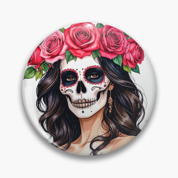 Item preview, SKULL WITH CROWN OF ROSES designed and sold by cubiask.