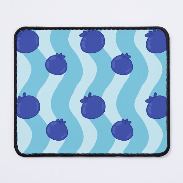 Item preview, blueberries on a wavy blue background designed and sold by pinklillies47.