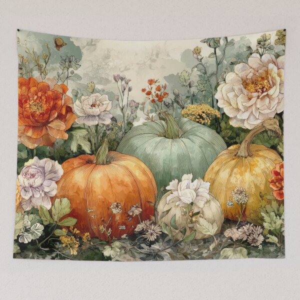Item preview, Vintage Floral Autumnal Meadowscape pattern designed and sold by scicilysimonee.