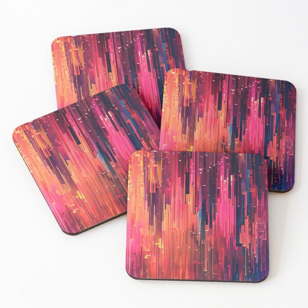 Item preview, Pop Culture Glitch Lines Red, Black, Pink Abstract designed and sold by DEC02.