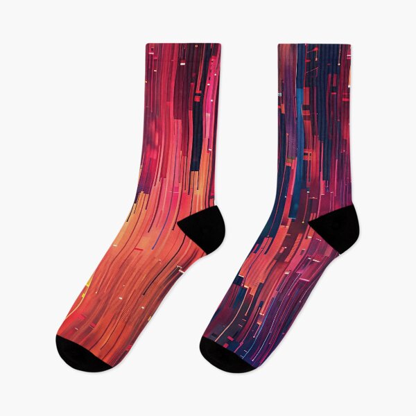 Item preview, Pop Culture Glitch Lines Red, Black, Pink Abstract designed and sold by DEC02.