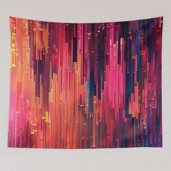 Item preview, Pop Culture Glitch Lines Red, Black, Pink Abstract designed and sold by DEC02.