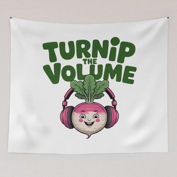 Item preview, Funny Music Veggie Pun, Turnip The Volume  designed and sold by Bliss Find And Design.