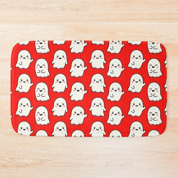 Item preview, Copy of Red Texture CUTE and Adorable GHOST waving Happy Halloween Kawaii designed and sold by DibujandoPorfa.
