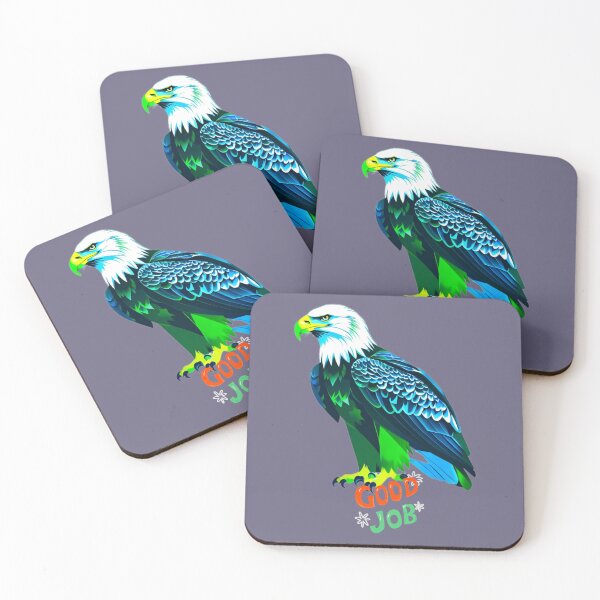 Item preview, Emerald Sky Eagle – Bald Eagle in White, Green & Blue for Nature Lovers designed and sold by Naturalite19.