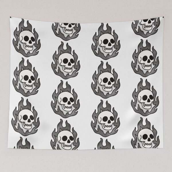 Item preview, Skull on Fire designed and sold by CheylaDesigns.