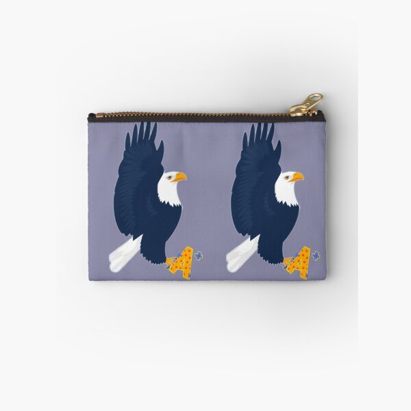 Item preview, Minimalist Blue Eagle – Bald Eagle Profile in White & Dark Blue Print Design designed and sold by Naturalite19.