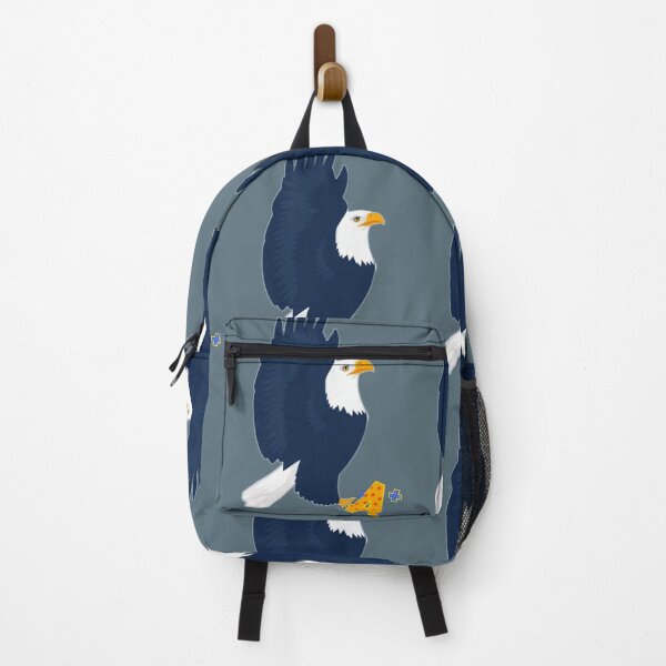 Item preview, Minimalist Blue Eagle – Bald Eagle Profile in White & Dark Blue Print Design designed and sold by Naturalite19.