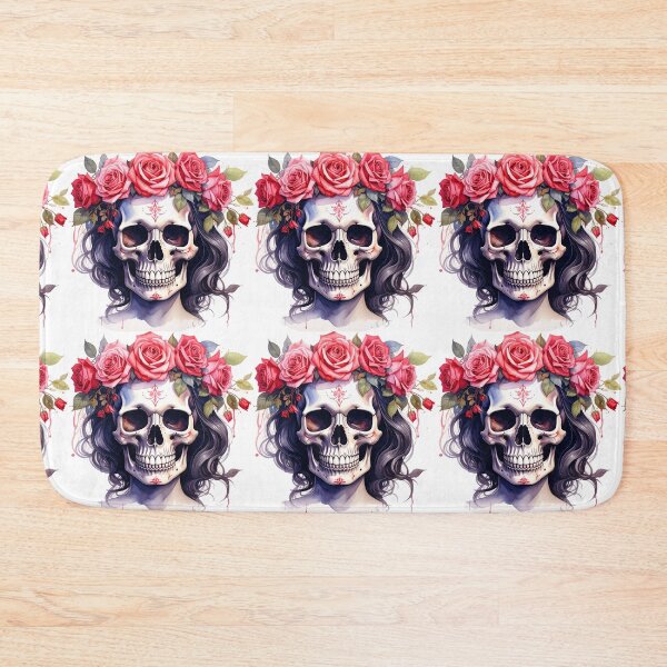 Item preview, SKULL WITH CROWN OF ROSES designed and sold by cubiask.