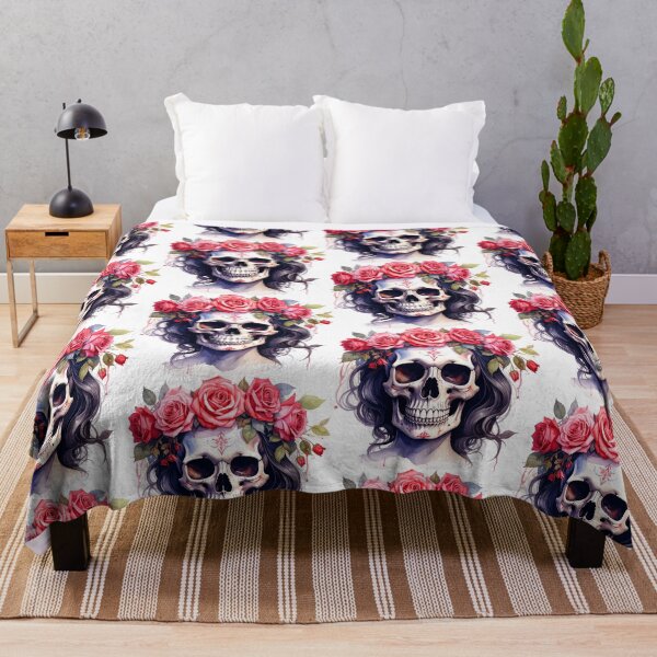 Item preview, SKULL WITH CROWN OF ROSES designed and sold by cubiask.