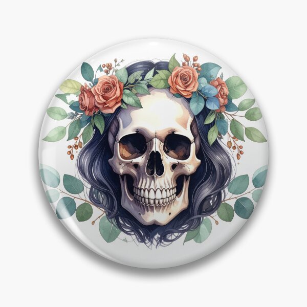 Item preview, SKULL WITH CROWN OF ROSES designed and sold by cubiask.