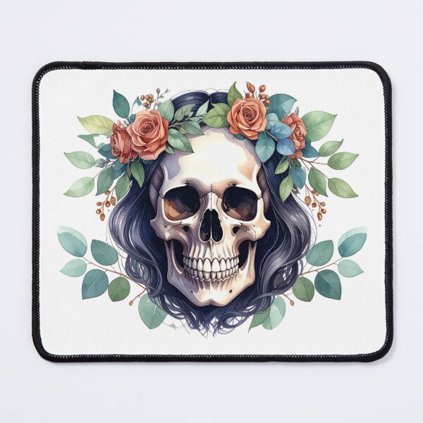 Item preview, SKULL WITH CROWN OF ROSES designed and sold by cubiask.