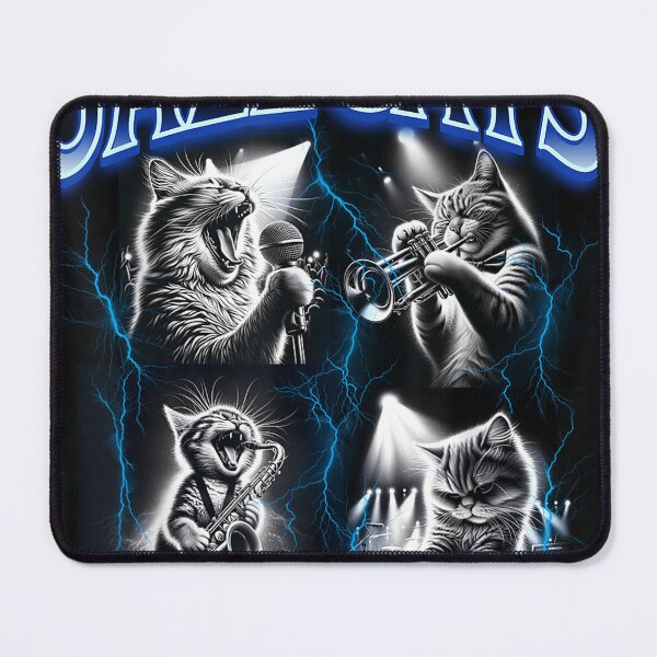 Item preview, Meme 80S 90S Vintage Bootleg Concert Cat Jazz Band  designed and sold by JenniferBailey6.
