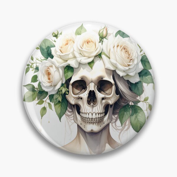 Item preview, SKULL WITH CROWN OF ROSES designed and sold by cubiask.