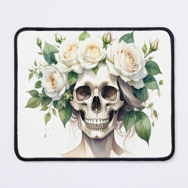 Item preview, SKULL WITH CROWN OF ROSES designed and sold by cubiask.