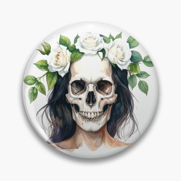 Item preview, SKULL WITH CROWN OF ROSES designed and sold by cubiask.