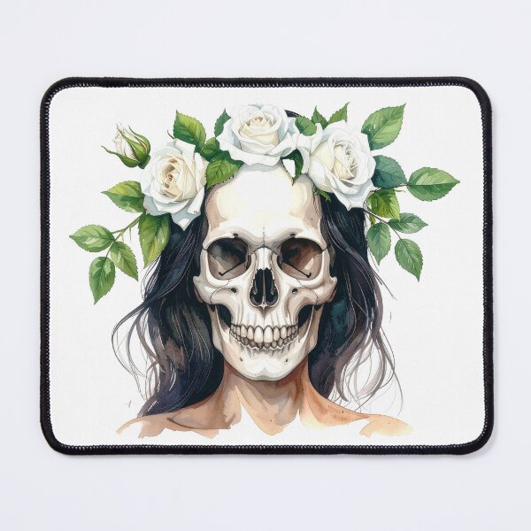 Item preview, SKULL WITH CROWN OF ROSES designed and sold by cubiask.