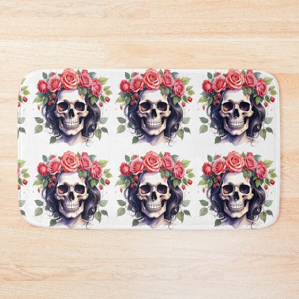 Item preview, SKULL WITH CROWN OF ROSES designed and sold by cubiask.