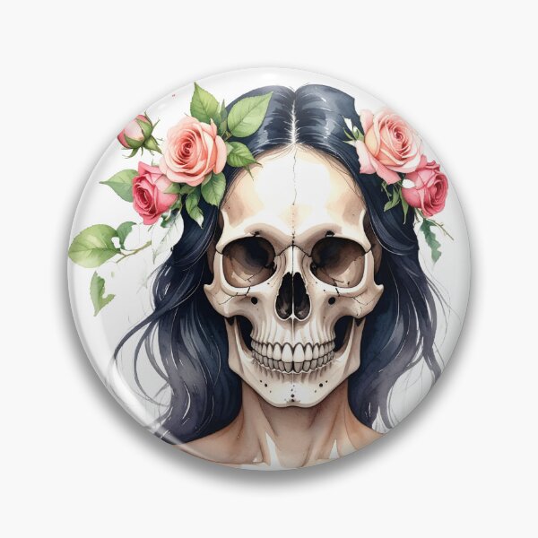 Item preview, SKULL WITH CROWN OF ROSES designed and sold by cubiask.