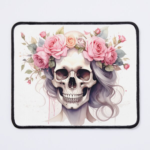 Item preview, SKULL WITH CROWN OF ROSES designed and sold by cubiask.