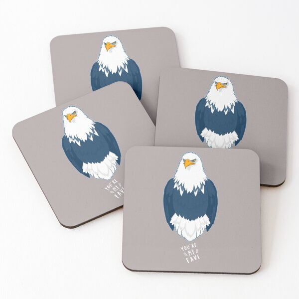 Item preview, Fun Minimalist Bald Eagle – Playful White & Dark Blue Design designed and sold by Naturalite19.