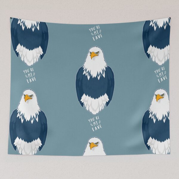 Item preview, Fun Minimalist Bald Eagle – Playful White & Dark Blue Design designed and sold by Naturalite19.