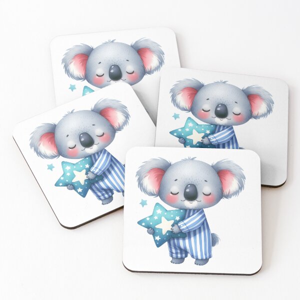 Item preview, Cute little koala baby in pijama, sleepy mood, kawaii koala designed and sold by katerynaS99.
