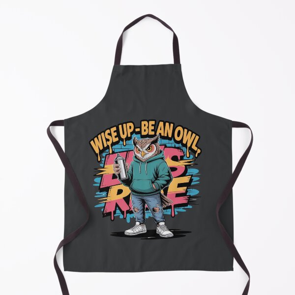 Item preview, Wise Up – Cute Owl Graffiti Style designed and sold by HolisticFurArt.