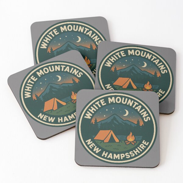 Item preview, Camping NH White Mountains New Hampshire Retro Badge Design designed and sold by Youssef-BM.