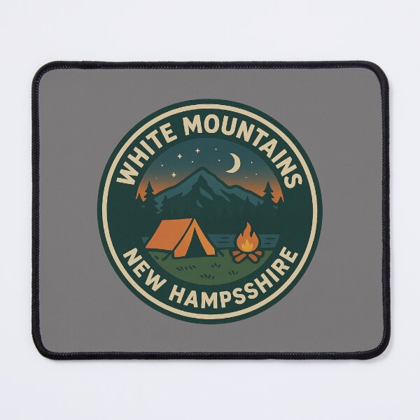 Item preview, Camping NH White Mountains New Hampshire Retro Badge Design designed and sold by Youssef-BM.