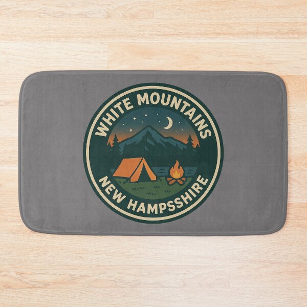 Item preview, Camping NH White Mountains New Hampshire Retro Badge Design designed and sold by Youssef-BM.