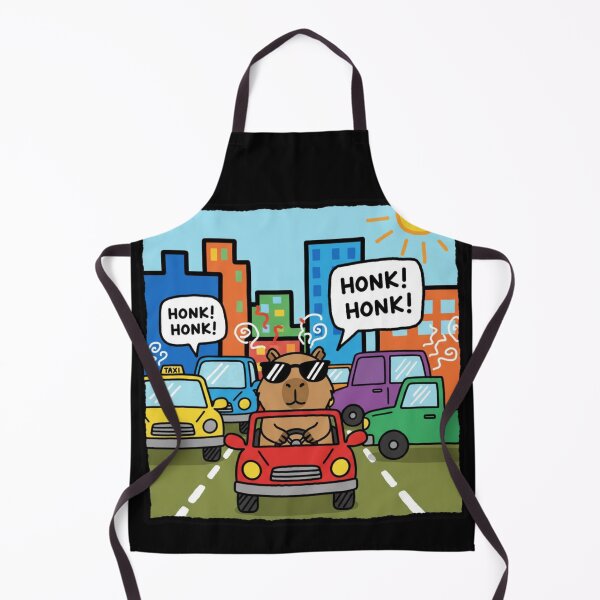 Item preview, Chill Capybara Meme – Tiny Car in Traffic Jam designed and sold by Whisky1111.