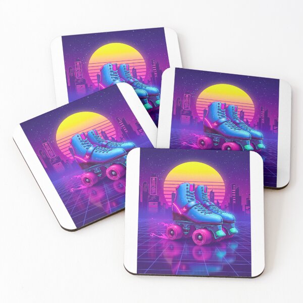 Item preview, Bright retro roller skate design designed and sold by FitEnvy.