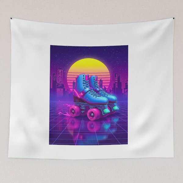 Item preview, Bright retro roller skate design designed and sold by FitEnvy.